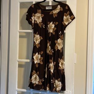 90s vintage flower print dress